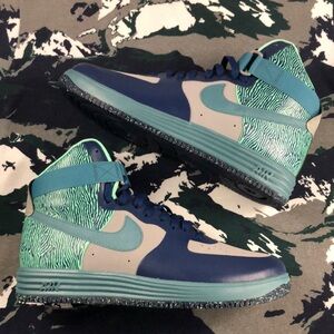 NWB Nike Lunar Force 1 Ns Hi Prm Silver Mineral Teal